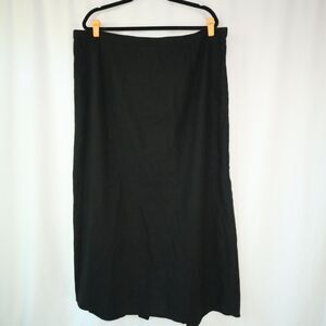 Old Navy Skirt Maxi Size 2X Black NEW  LINEN & RAYON BLEND